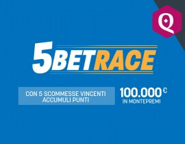 5 Bet Race Eliminazione Diretta: 55.000€ di bonus