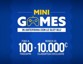 Nuovi mini-games: 100 freespin e 10.000€ di bonus 
