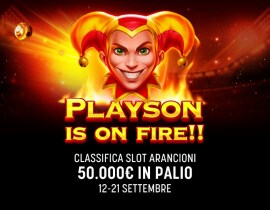 50.000€ di bonus in palio: Playson is on Fire
