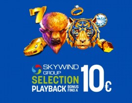 Playback Skywind - Fino a 10€ di bonus