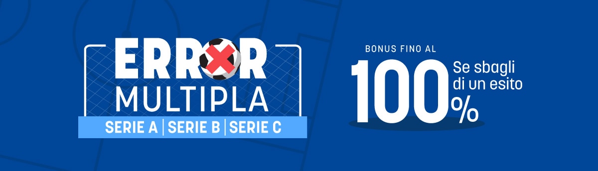 Serie A, b E c fino a 50€ se sbagli di un esito dal 18 marzo al 1 aprile