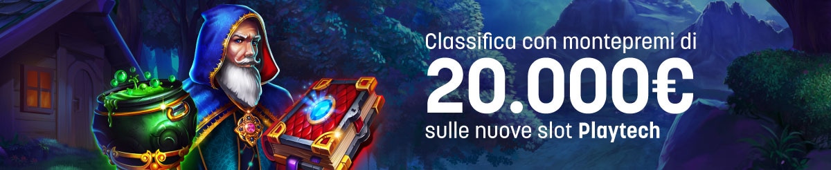 Classifica Nuove Slot Playtech: 20.000€ di bonus